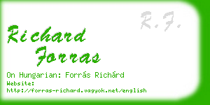 richard forras business card